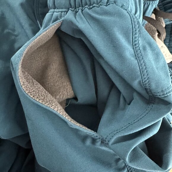 Eddie Bauer Fleece Lined Jogger Pull On Pants Womens Size 12 Teal Solid PT-2652 - Picture 7 of 13